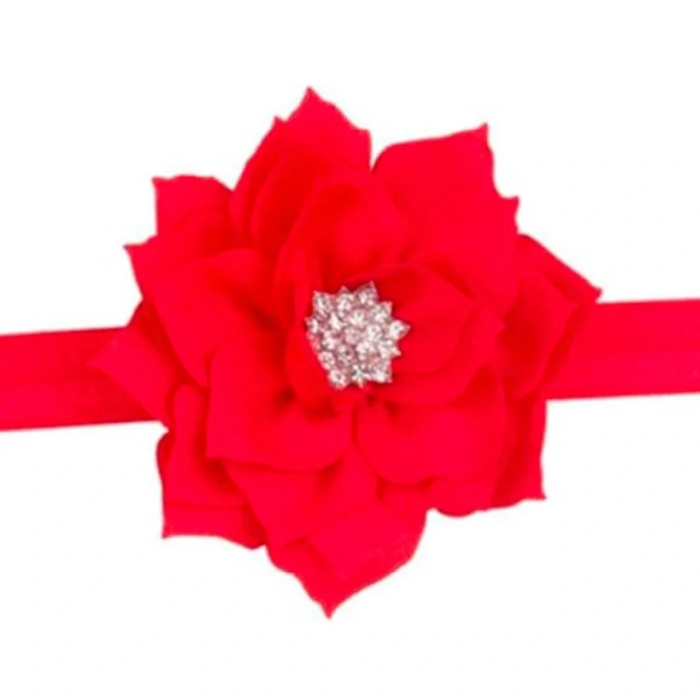 ONE SET OF 6 FLOWER & CRYSTAL + 1 BONUS HEADBANDS SIZE BABY GIRL TO TODDLER